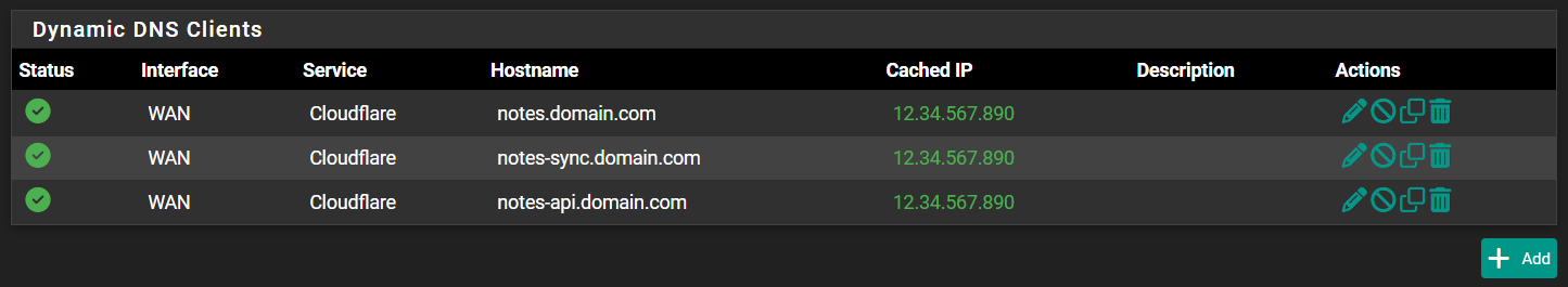 Dynamic DNS Entries
